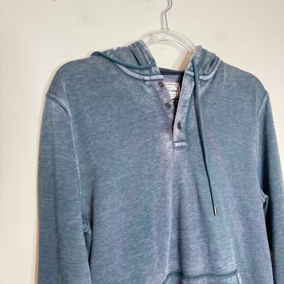 Flag & Anthem Henley Hoodie Size Small NWT Blue Pullover Hooded Long Sleeve - Picture 3 of 8